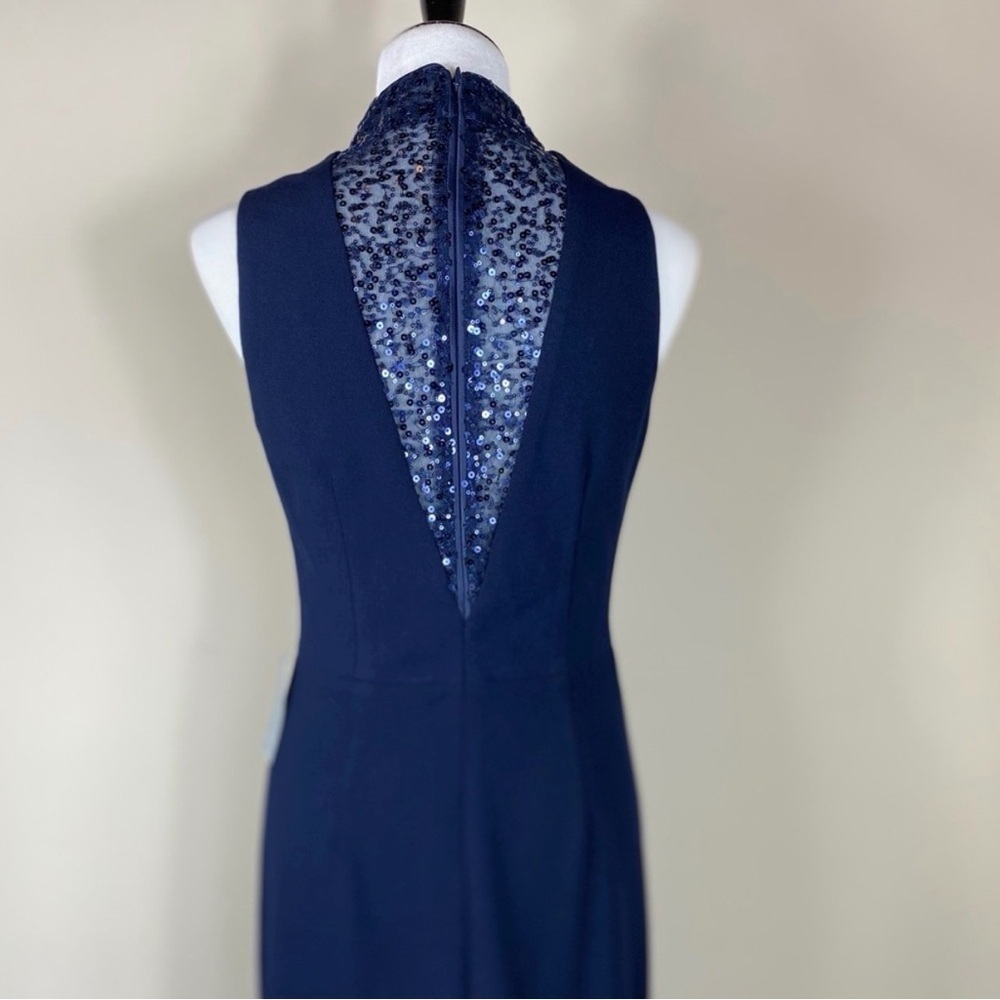 Elegant Vince Camuto Navy Sleeveless Gown - Picture 4 of 5